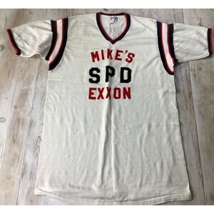 1950's Mikes Exxon Salem Massachusetts SPD Jersey Men's XL Skipper 9